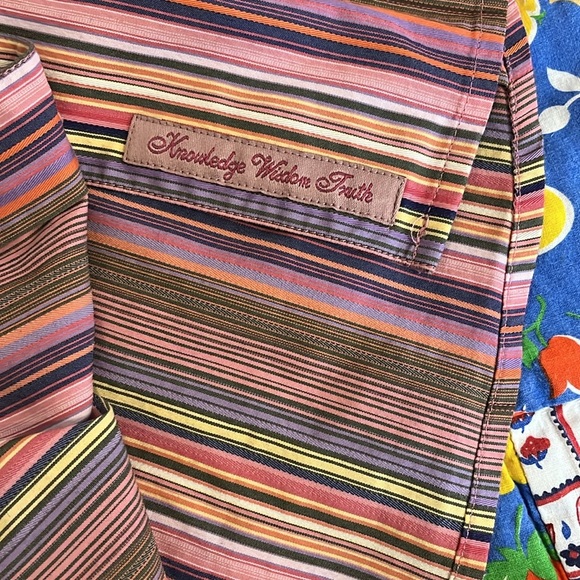 Robert Graham Colorful Stripes Button Down Blouse - Size Medium - Picture 8 of 11